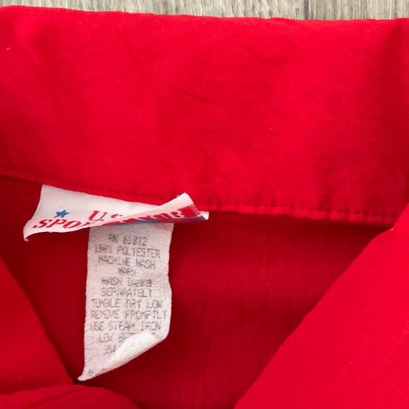 Vtg USA Sport Club Jacket Large Soft Shell Color Block Track Suit Coat USA Made - Picture 8 of 9